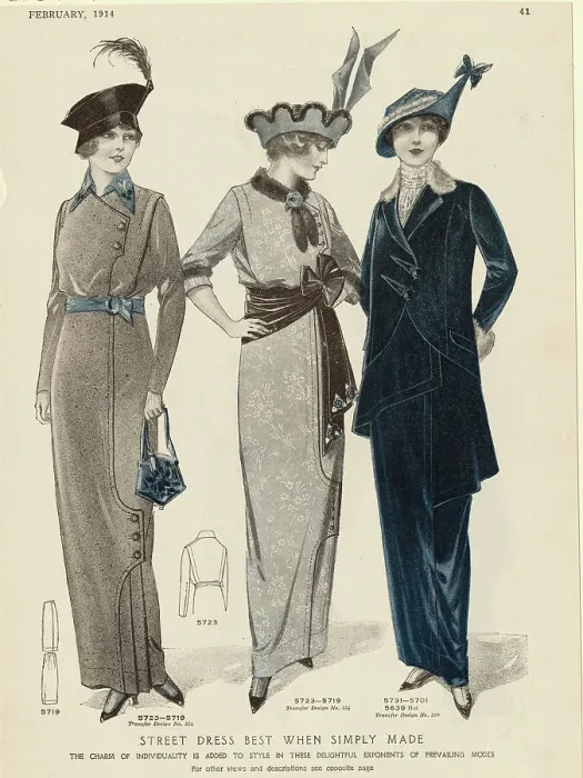 Framed Print : Women in 1914 Fashions Framed Print : Women in 1914 Fashions