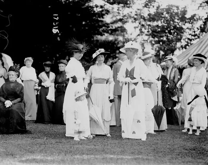 Framed Print : Women Attending Gillespie Lawn Fete Framed Print : Women Attending Gillespie Lawn Fete