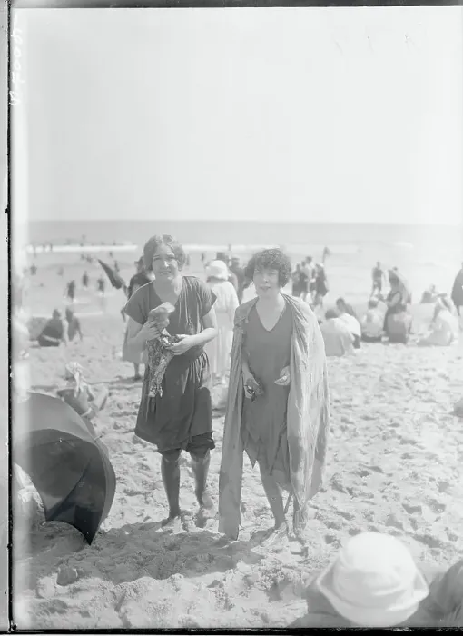Framed Print : Two Women on the Beach Framed Print : Two Women on the Beach