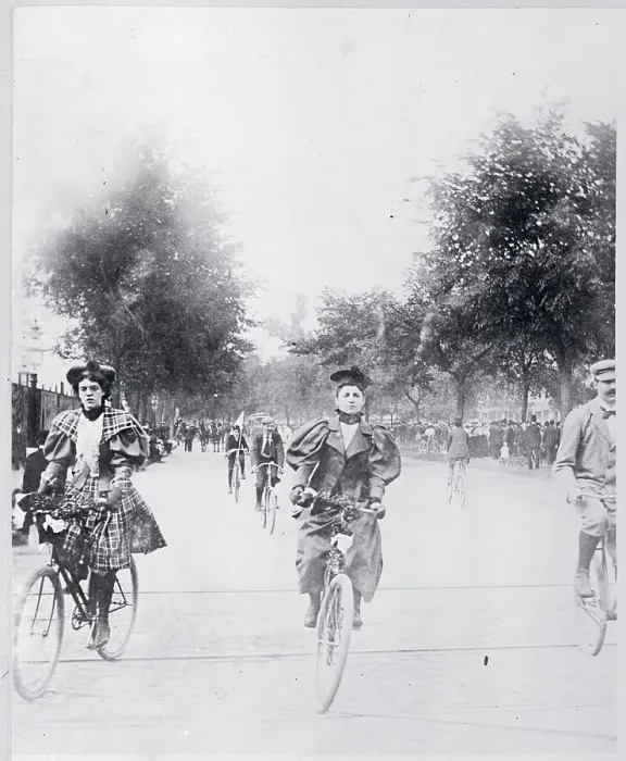Framed Print : Women Bicycling Outdoors Framed Print : Women Bicycling Outdoors
