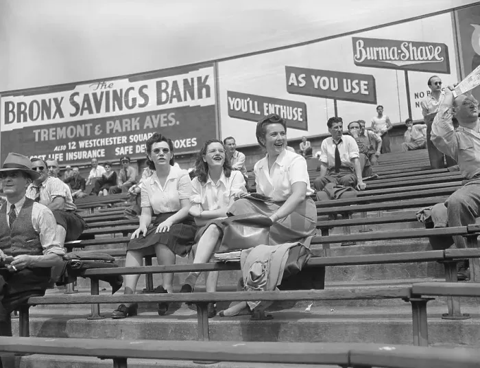 Framed Print : Women in Bleachers at Yankee Stadium Framed Print : Women in Bleachers at Yankee Stadium