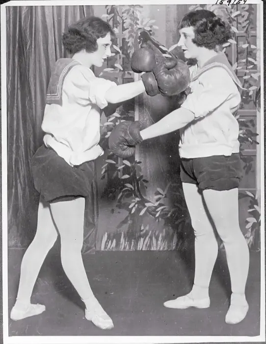 Framed Print : Two Women Boxing Against Each Other Framed Print : Two Women Boxing Against Each Other