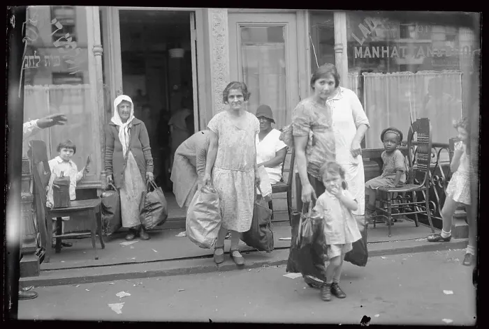 Framed Print : Women Bringing Food to Poor Neighborhood Framed Print : Women Bringing Food to Poor Neighborhood