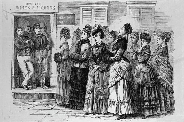 Framed Print : Women Chanting for Temperence Movement