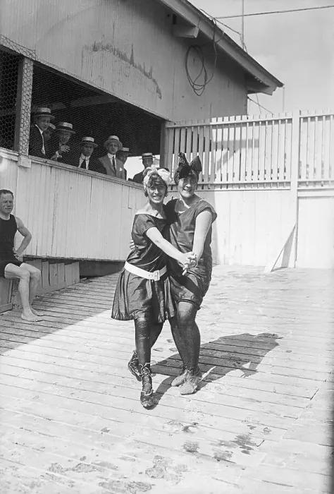 Framed Print : Women Dancing the Tango at Beach