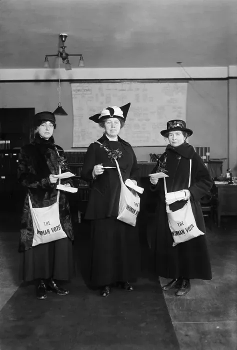 Framed Print : Women Distribute Suffrage Literature Framed Print : Women Distribute Suffrage Literature