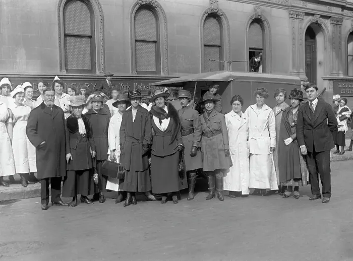 Framed Print : Women Doctors on Their Way to France Framed Print : Women Doctors on Their Way to France