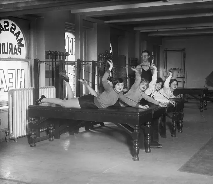 Framed Print : Women Doing Excercises At Gym