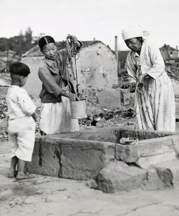 Framed Print : Women Drawing Water From Well Framed Print : Women Drawing Water From Well