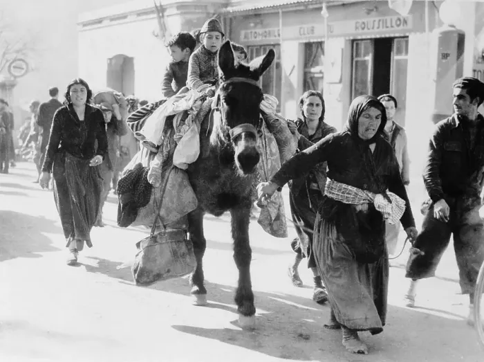 Framed Print : Women Entering the Town of Le Perthus Framed Print : Women Entering the Town of Le Perthus