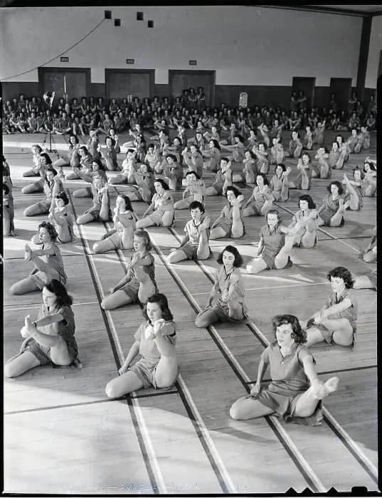 Framed Print : Women On The Floor Do Excercises Framed Print : Women On The Floor Do Excercises
