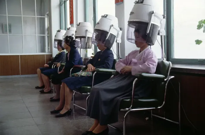 Framed Print : Women At Hair Salon, Pyongyang Framed Print : Women At Hair Salon, Pyongyang