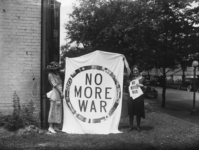 Framed Print : Women Holding Large Banner Framed Print : Women Holding Large Banner