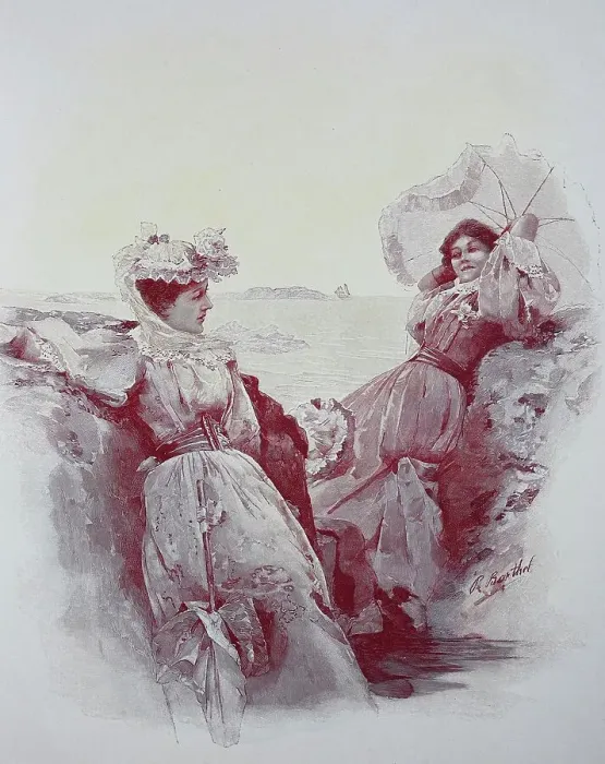 Framed Print : Two Women Holidaying by the Sea in Summer, 1881, Italy, Historical, Digital Reproduction of an Original 19th century Artwork Framed Print : Two Women Holidaying by the Sea in Summer, 1881, Italy, Historical, Digital Reproduction of an Original 19th century Artwork