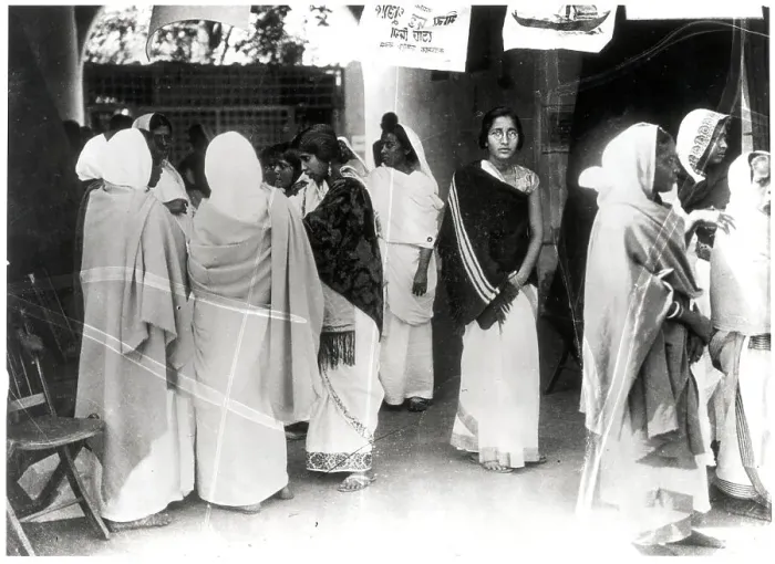Framed Print : Women Of India Await Their Turn To Vote Framed Print : Women Of India Await Their Turn To Vote