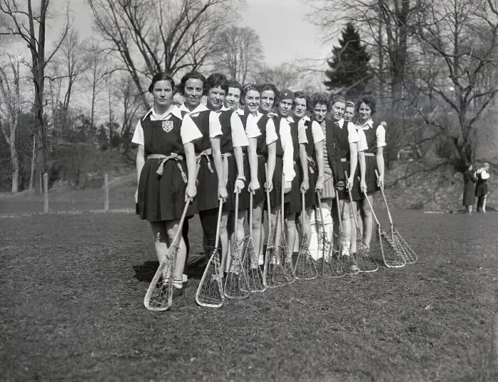 Framed Print : Women Lacrosse Team Posing Framed Print : Women Lacrosse Team Posing