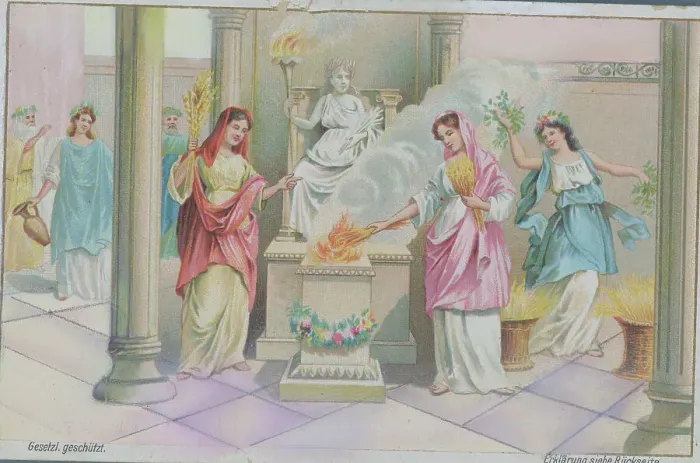 Framed Print : Women Making Offering at Roman Altar Framed Print : Women Making Offering at Roman Altar