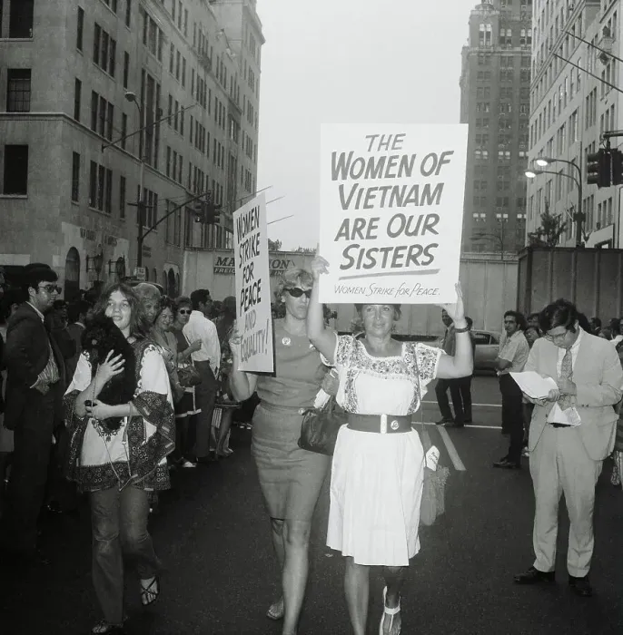 Framed Print : Women March with Signs for Sisterhood Framed Print : Women March with Signs for Sisterhood