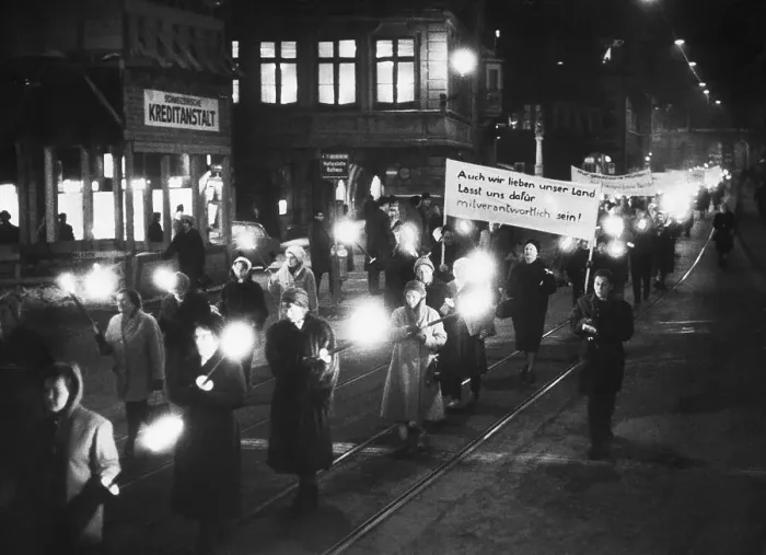 Framed Print : Women Marchers Carrying Torches Framed Print : Women Marchers Carrying Torches
