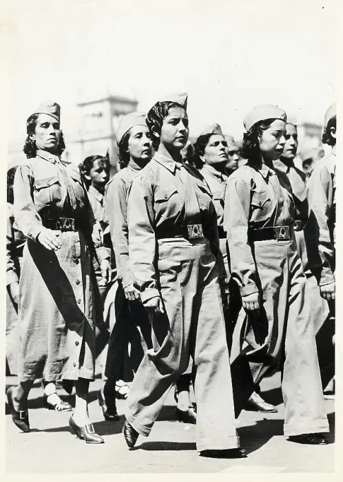 Framed Print : Women Marching in Mexican Workers Militia Parade Framed Print : Women Marching in Mexican Workers Militia Parade