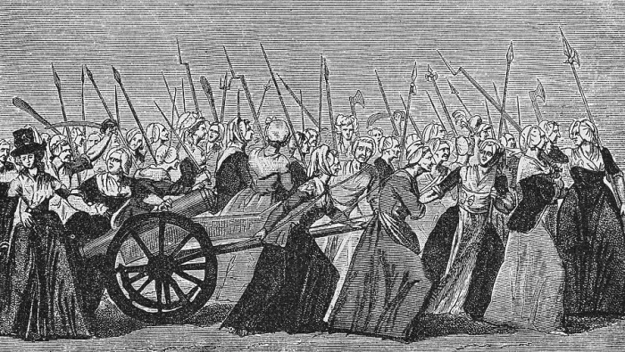 Framed Print : Women Marching at Versailles Framed Print : Women Marching at Versailles