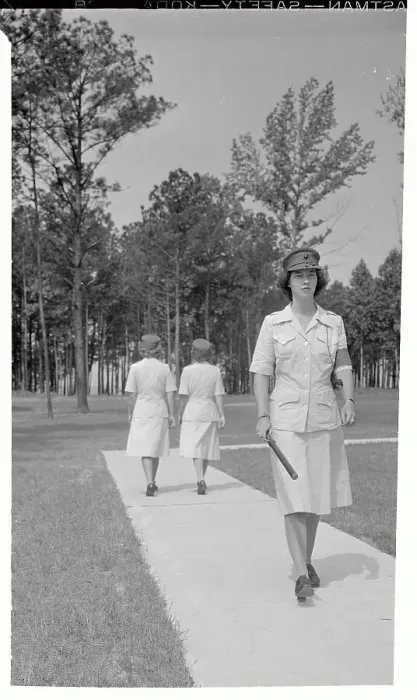 Framed Print : Three Women Marines Walking on Post Framed Print : Three Women Marines Walking on Post