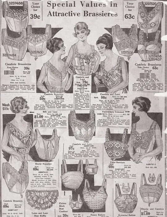 Framed Print : Women Modeling Brassieres Framed Print : Women Modeling Brassieres