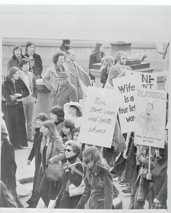 Framed Print : Women Participating in a March Framed Print : Women Participating in a March