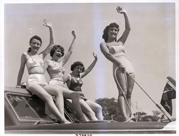 Framed Print : Women Posing at Goodwill Day Events Framed Print : Women Posing at Goodwill Day Events
