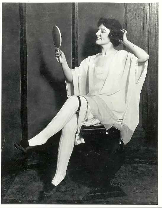 Framed Print : Women Posing A Negligee And Slippers Framed Print : Women Posing A Negligee And Slippers