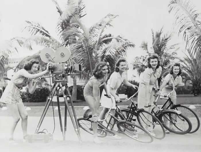 Framed Print : Women Preparing for Bicycle Sweepstakes Framed Print : Women Preparing for Bicycle Sweepstakes