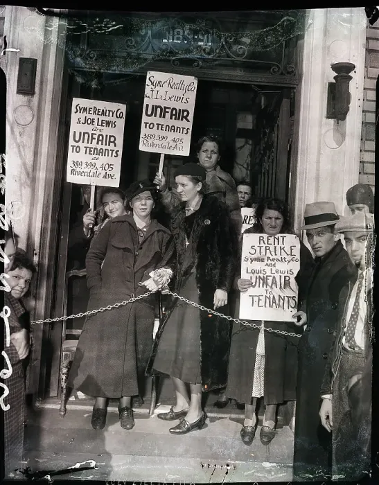 Framed Print : Women Protest Rent Increases Framed Print : Women Protest Rent Increases