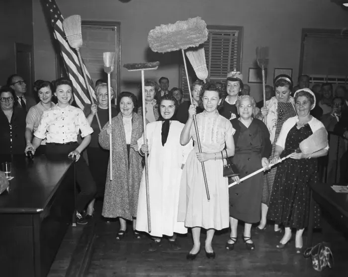 Framed Print : Women Protest W / Brooms @City Hall Framed Print : Women Protest W / Brooms @City Hall