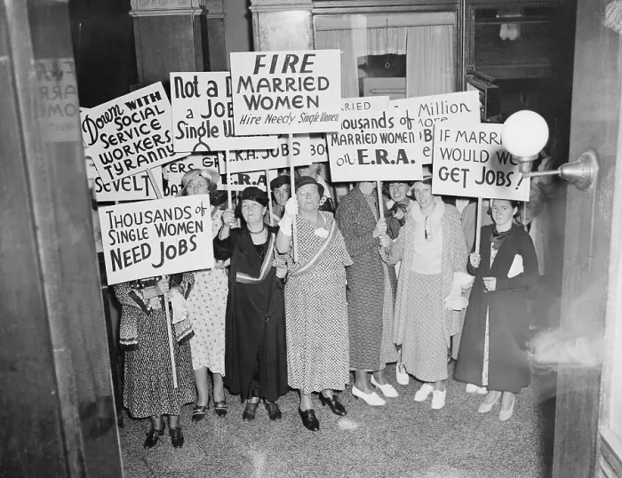 Framed Print : Women Protesters Carrying Signs Framed Print : Women Protesters Carrying Signs