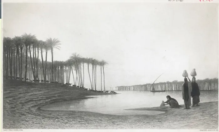 Framed Print : Women Putting Water from Nile in Jugs Framed Print : Women Putting Water from Nile in Jugs
