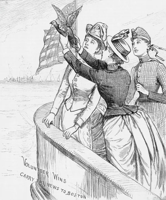 Framed Print : Women Release Messenger Pigeon From Boat Framed Print : Women Release Messenger Pigeon From Boat