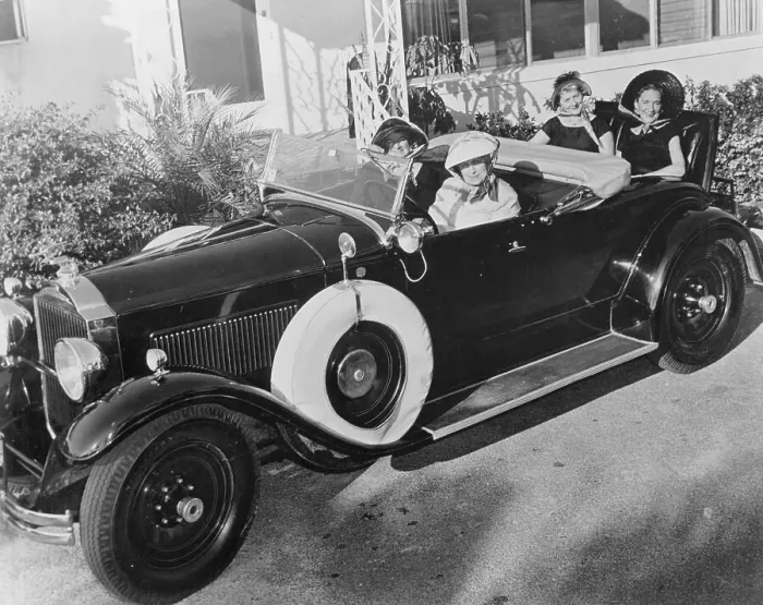 Framed Print : Women Riding in 1929 Packard Automobile Framed Print : Women Riding in 1929 Packard Automobile
