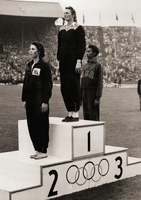 Framed Print : Women Runners At Olympics On Rostrum Framed Print : Women Runners At Olympics On Rostrum