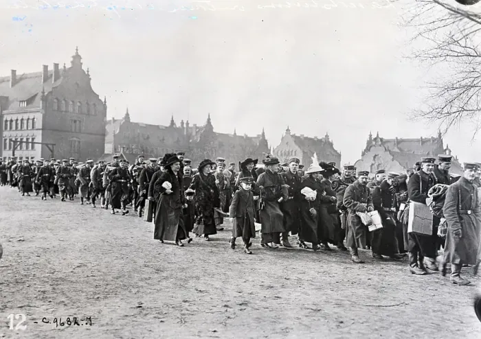 Framed Print : Women Saying Good Bye To Soldiers Framed Print : Women Saying Good Bye To Soldiers