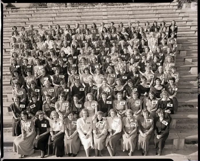 Framed Print : Women Seated On Bench / Beauty Contestant Framed Print : Women Seated On Bench / Beauty Contestant