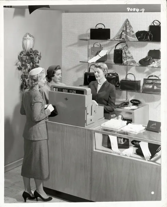 Framed Print : Women Shopping At Accessory Counter Framed Print : Women Shopping At Accessory Counter