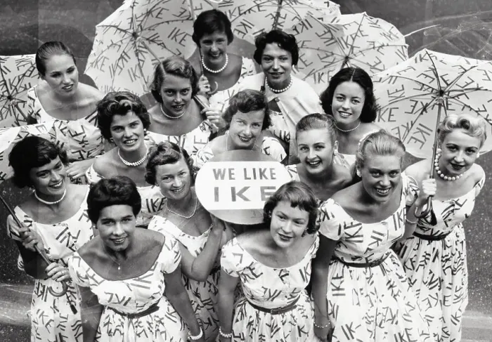Framed Print : Women Showing Support for Eisenhower Framed Print : Women Showing Support for Eisenhower