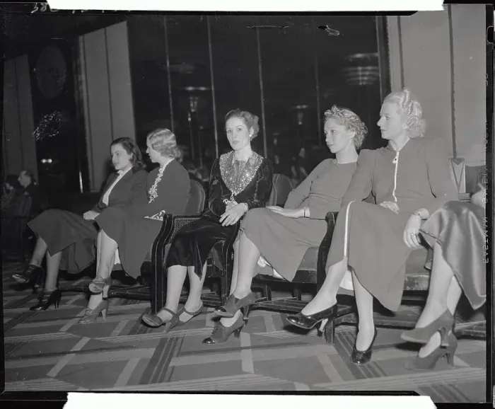 Framed Print : Women Sitting and Waiting for Dance Partners Framed Print : Women Sitting and Waiting for Dance Partners