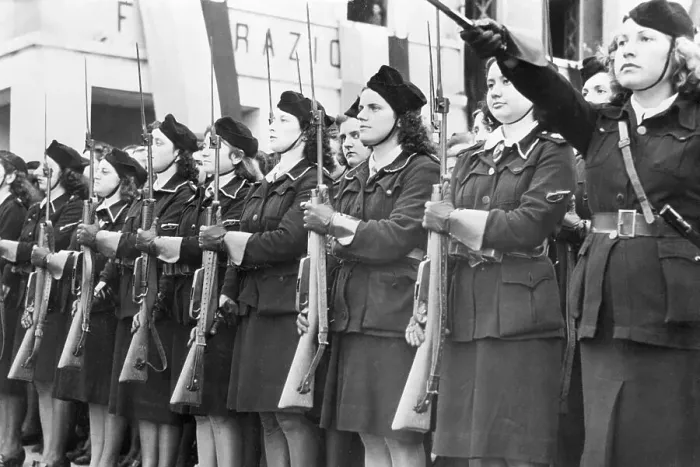 Framed Print : Women Soldiers At Attention, W / Rifles Framed Print : Women Soldiers At Attention, W / Rifles