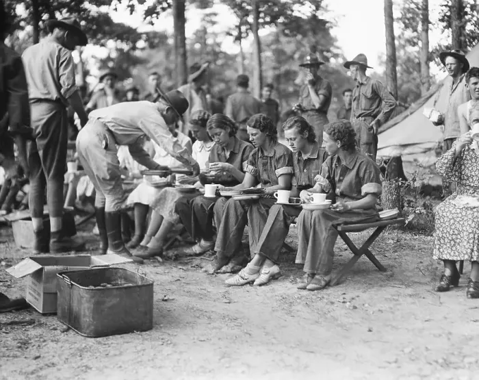 Framed Print : Women Strikers Eat in Prison Camp Framed Print : Women Strikers Eat in Prison Camp