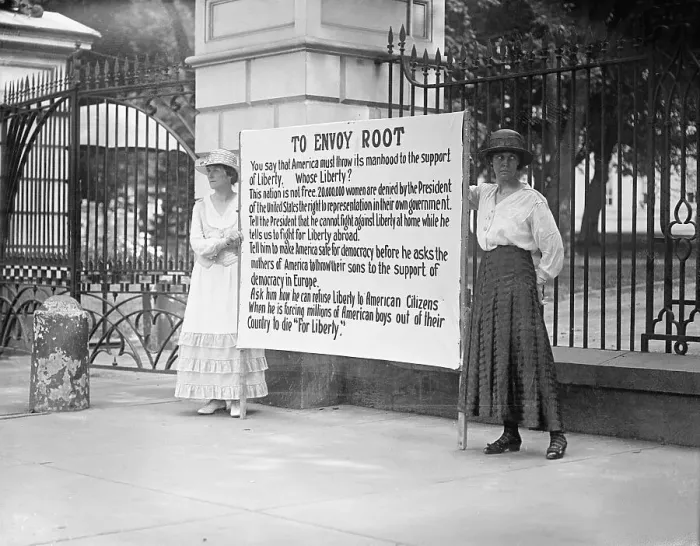 Framed Print : Women Suffragettes Picketing Framed Print : Women Suffragettes Picketing