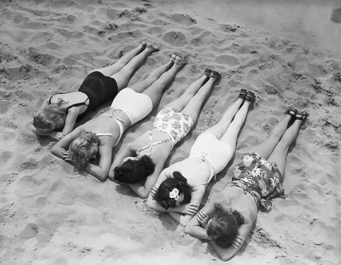 Framed Print : Women Sunbathing Framed Print : Women Sunbathing