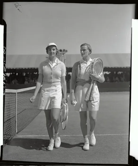 Framed Print : Women Tennis Stars Entering Court