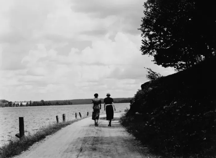 Framed Print : Two women walking Framed Print : Two women walking