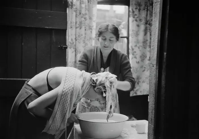 Framed Print : Women Washing Hair, 1954 Framed Print : Women Washing Hair, 1954